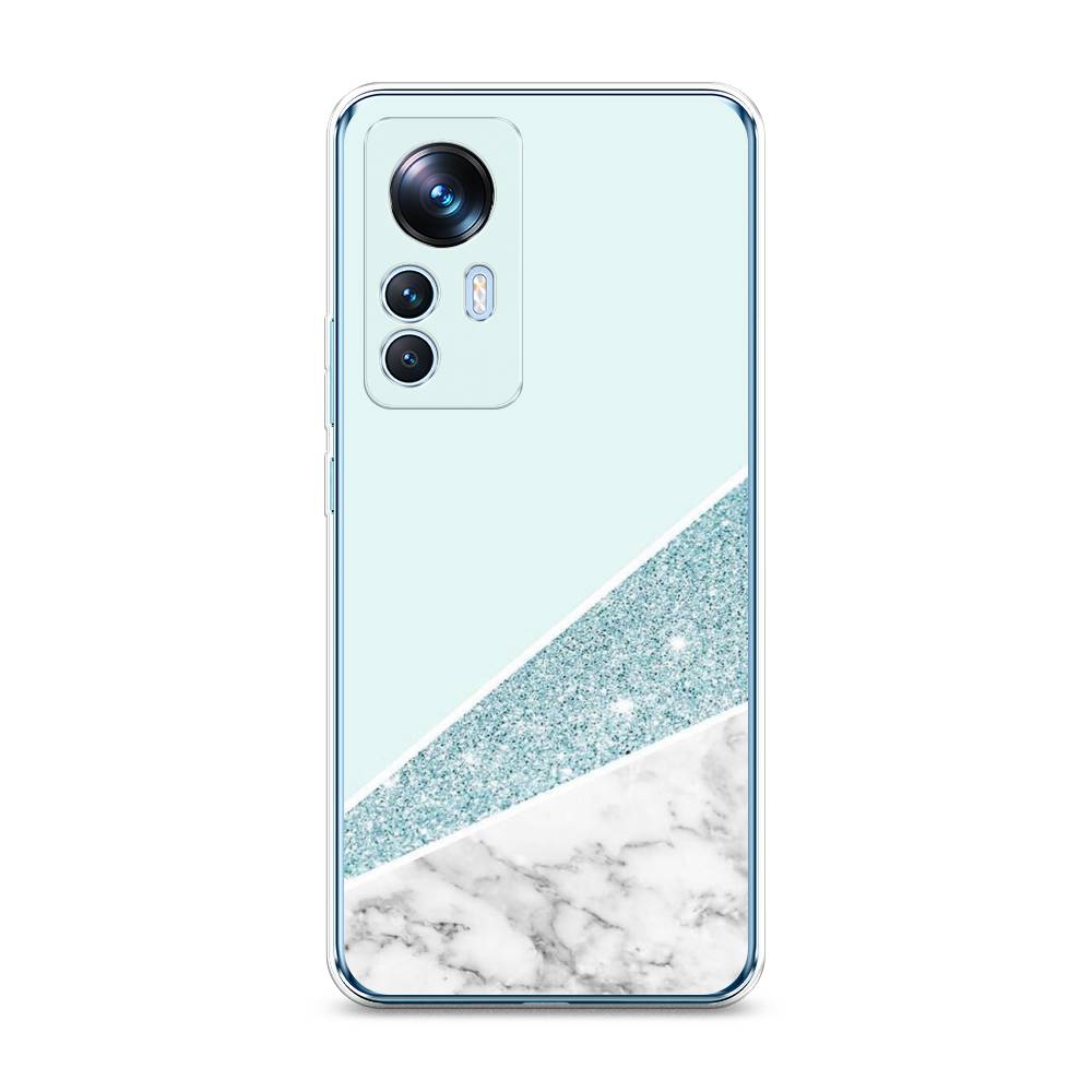 

Чехол Awog на Xiaomi 12T / Сяоми 12T "Мрамор с голубыми блестками", Голубой;белый