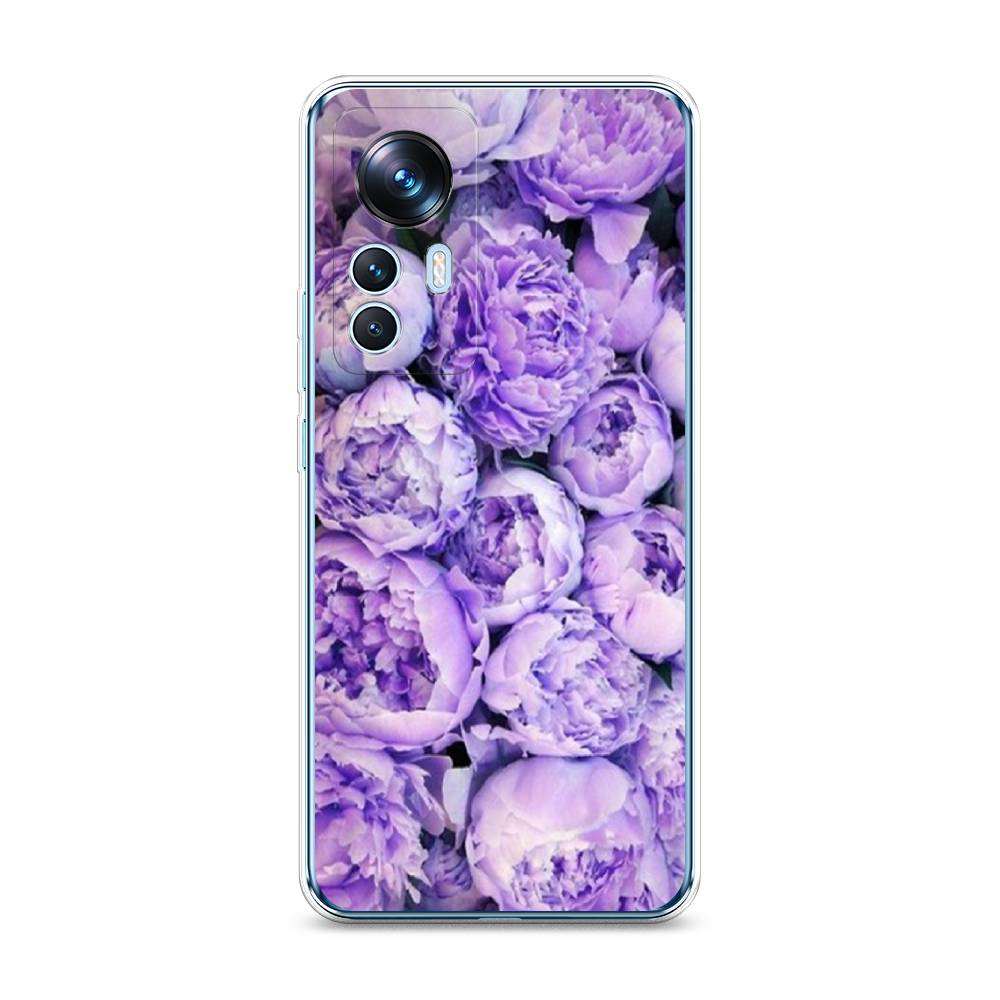 

Чехол Awog на Xiaomi 12T / Сяоми 12T "Пионы сиреневые", Фиолетовый;голубой