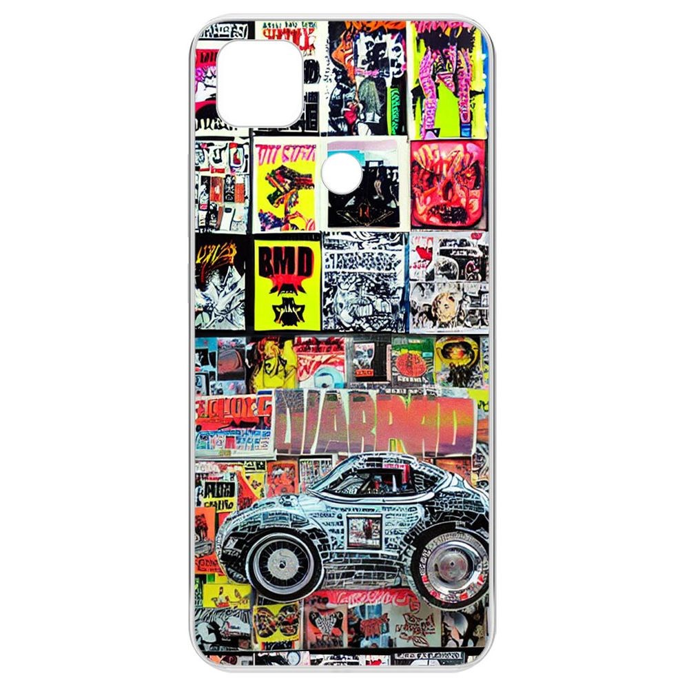 

Чехол-накладка Krutoff Clear Case Автопамфлет для Xiaomi Redmi 9C, Прозрачный