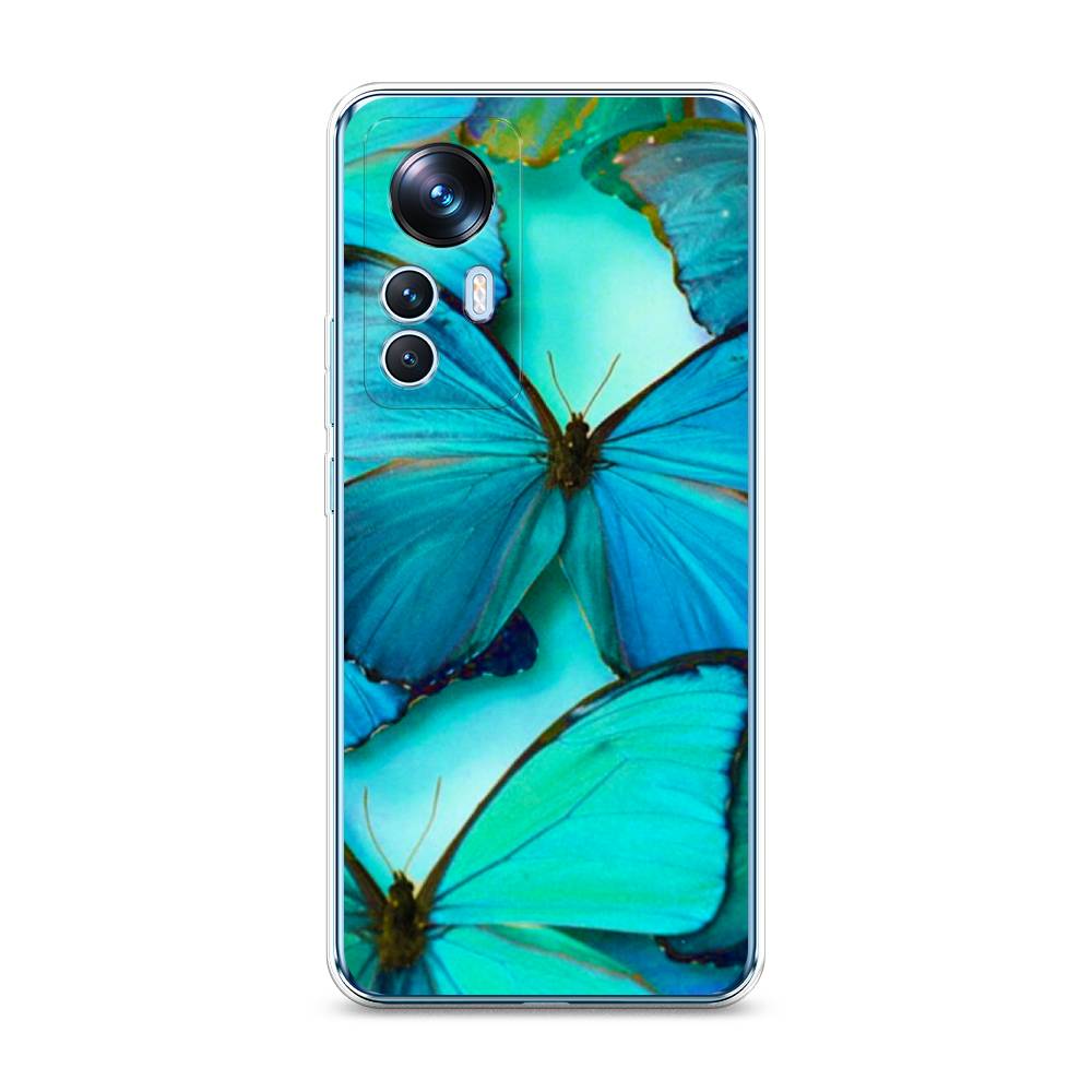 

Чехол Awog на Xiaomi 12T / Сяоми 12T "Неоновые бабочки", Синий;белый