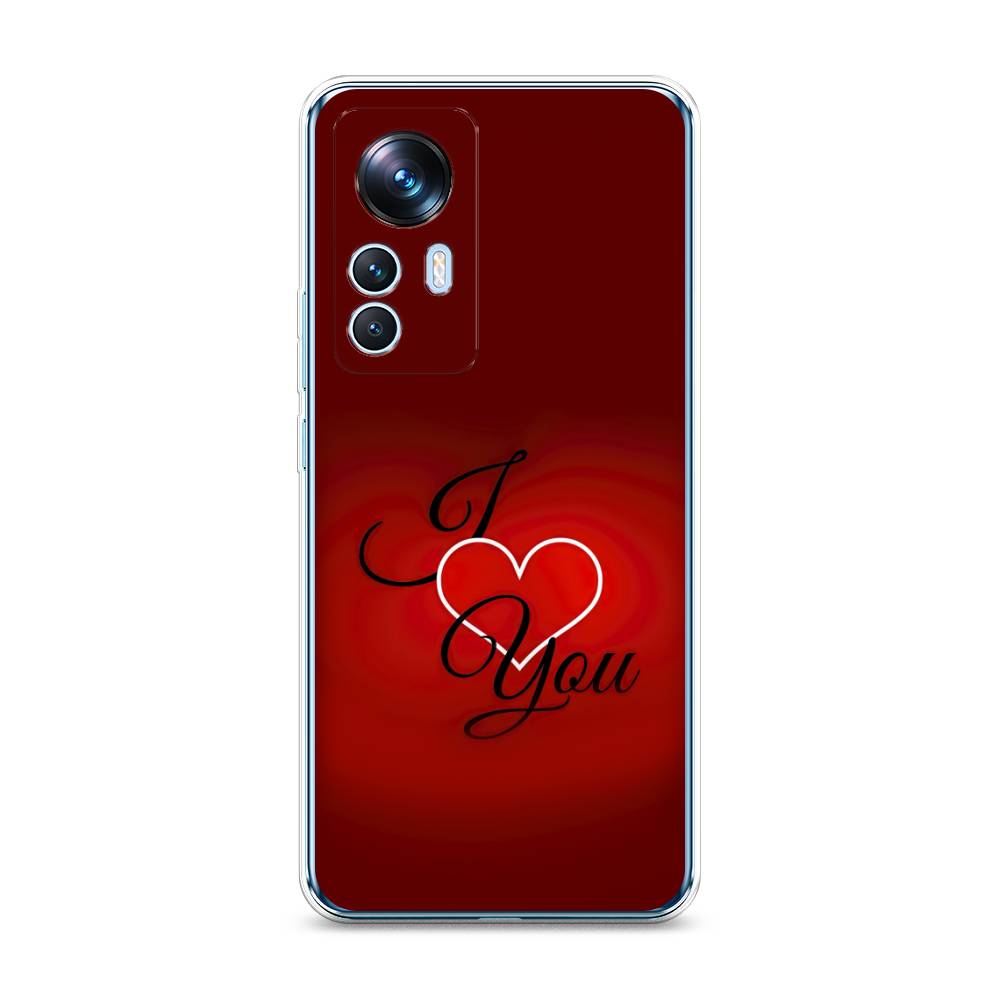 

Чехол Awog на Xiaomi 12T / Сяоми 12T "I love you 3", Красный;черный