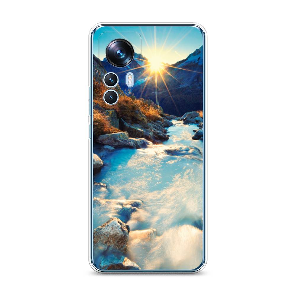 

Чехол Awog на Xiaomi 12T / Сяоми 12T "Восход 7", Коричневый;белый;голубой