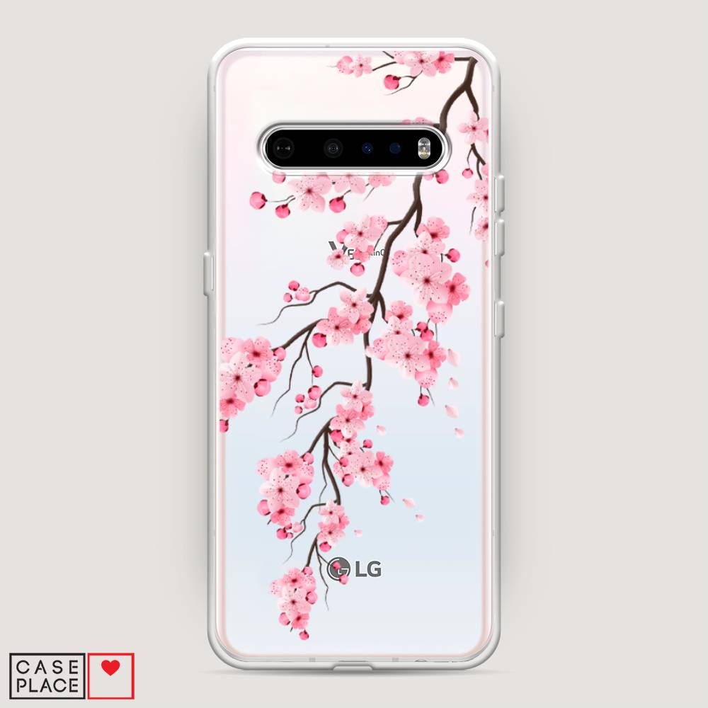 фото Чехол awog "розовая сакура" для lg v60 thinq 5g