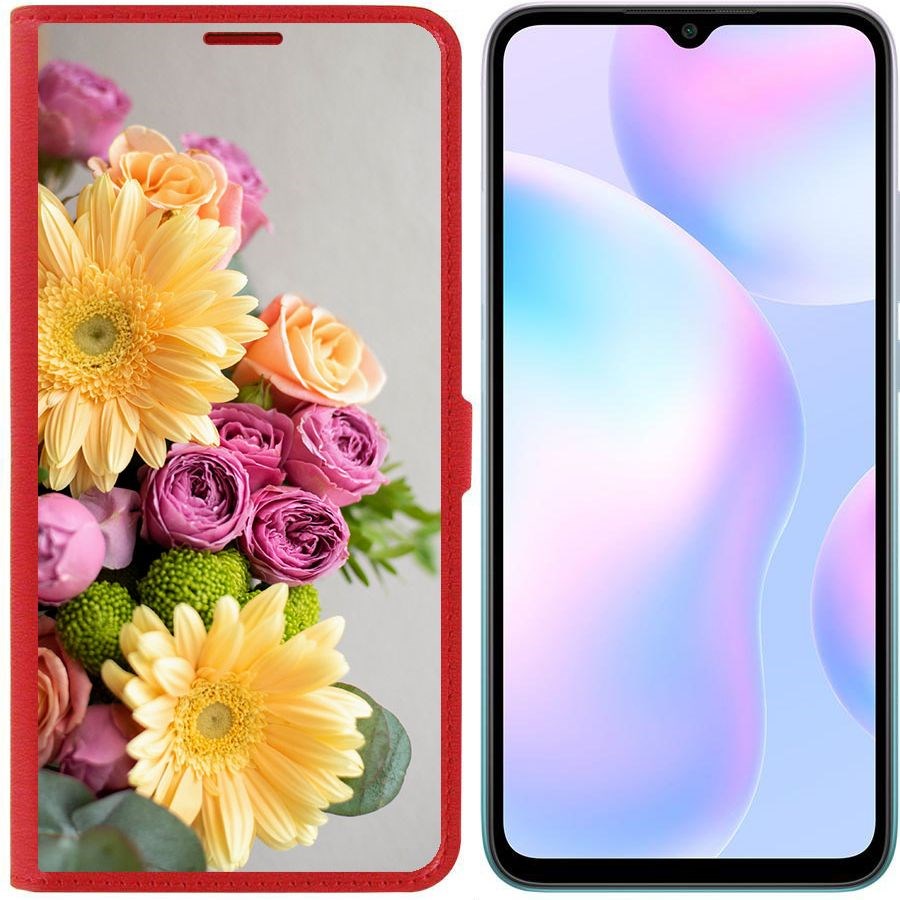 Чехол-книжка Eco Book для Xiaomi Redmi 9A Букет