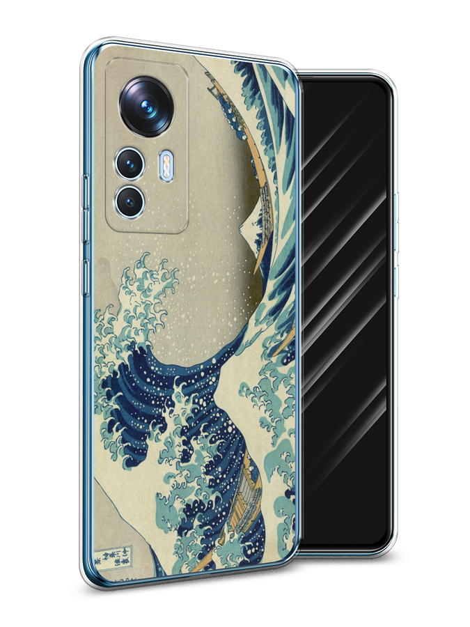 

Чехол Awog на Xiaomi 12T / Сяоми 12T "Большая волна в Канагаве", Серый;синий;голубой