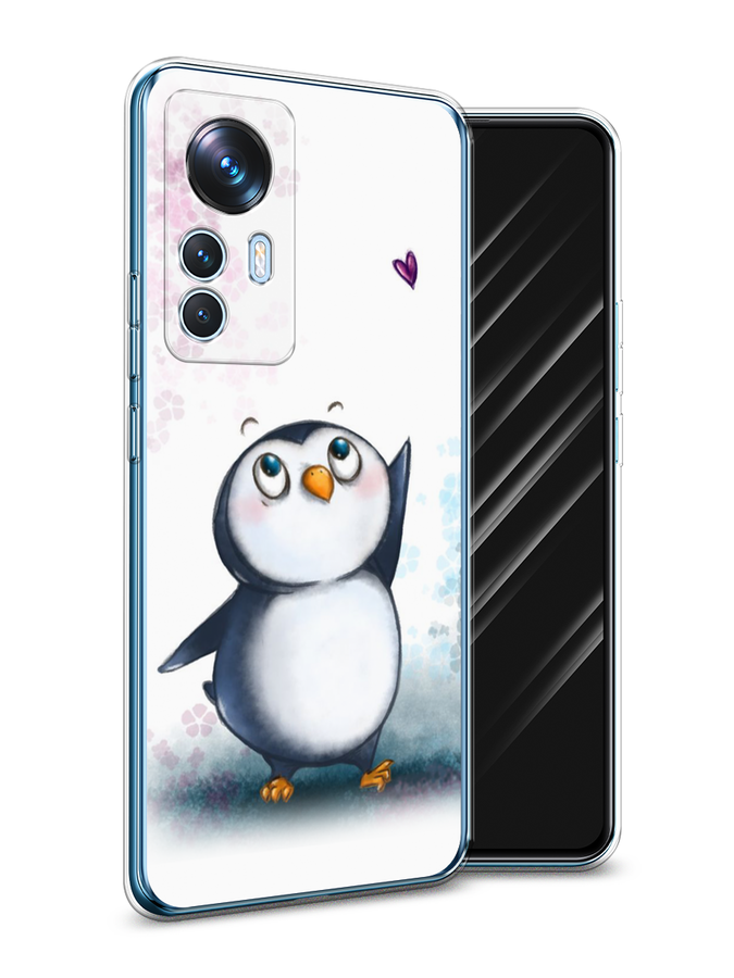 

Чехол Awog на Xiaomi 12T / Сяоми 12T "Пингвин и сердечко", Белый