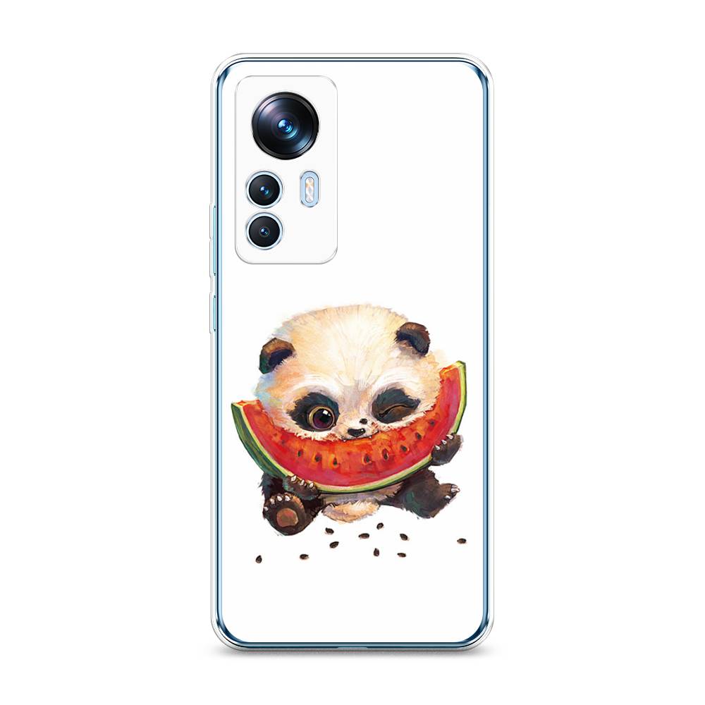 

Чехол Awog на Xiaomi 12T / Сяоми 12T "Малыш панды с арбузом", Белый;красный