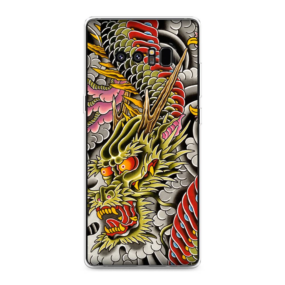 

Чехол на Samsung Galaxy Note 8 "Японский дракон", Желтый;розовый;красный, 25250-4