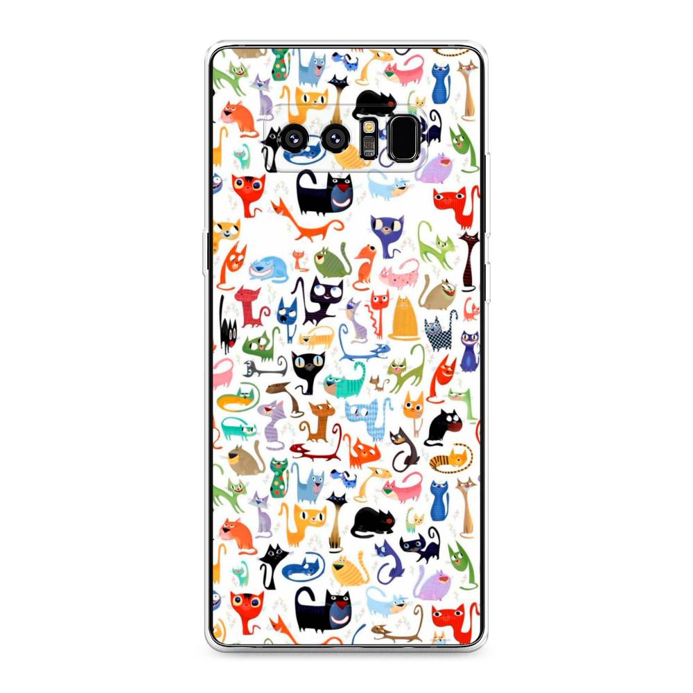 

Чехол на Samsung Galaxy Note 8 "Цветные коты", Разноцветный, 25250-1