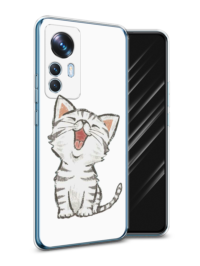 

Чехол Awog на Xiaomi 12T / Сяоми 12T "Котенок рисованный", Серый;белый