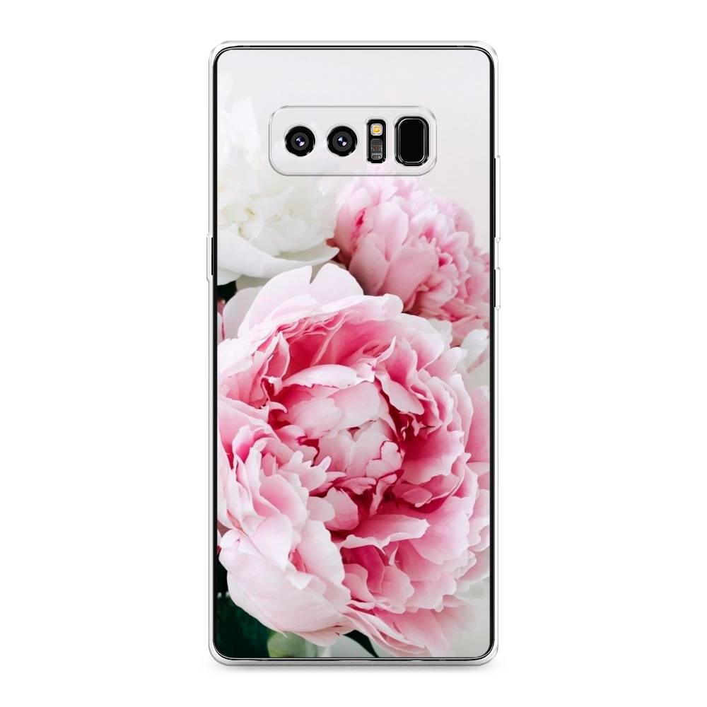 

Чехол на Samsung Galaxy Note 8 "Розовые и белые пионы", Розовый;белый, 25250-2