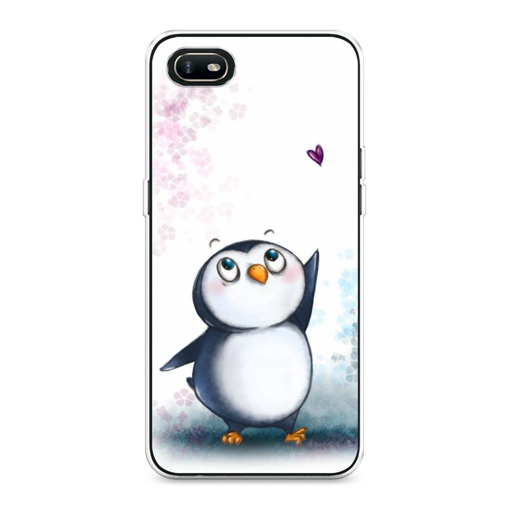 фото Чехол awog "пингвин и сердечко" для oppo a1k