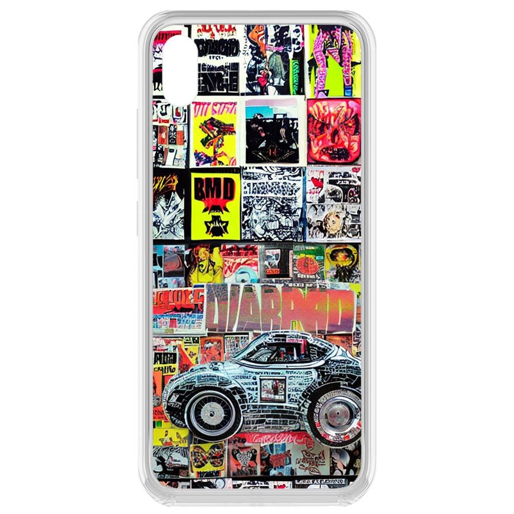 

Чехол-накладка Krutoff Clear Case Автопамфлет для Vivo Y91c, Прозрачный