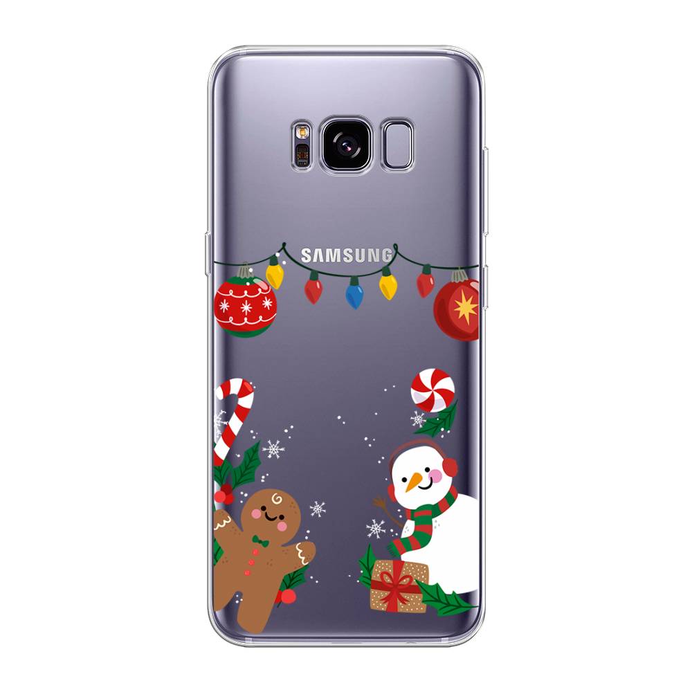 

Чехол на Samsung Galaxy S8 Plus "Новогоднее настроение", Коричневый;красный;зеленый, 24850-5