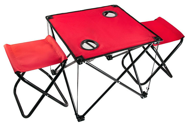 фото Набор мебели складной grun gras для пикника 3 предмета в сумке красный
