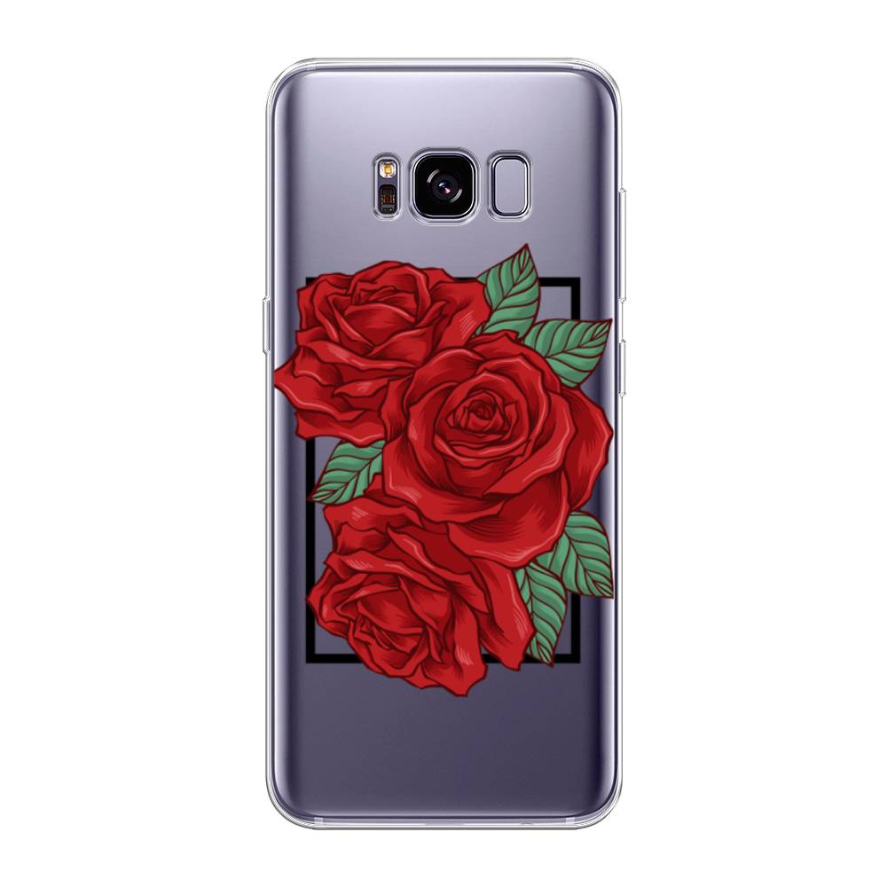 

Чехол на Samsung Galaxy S8 Plus "Три алые розы", Красный, 24850-2