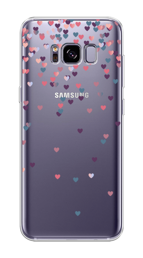 

Чехол на Samsung Galaxy S8 Plus "Посыпка сердечки", Розовый;фиолетовый, 24850-3