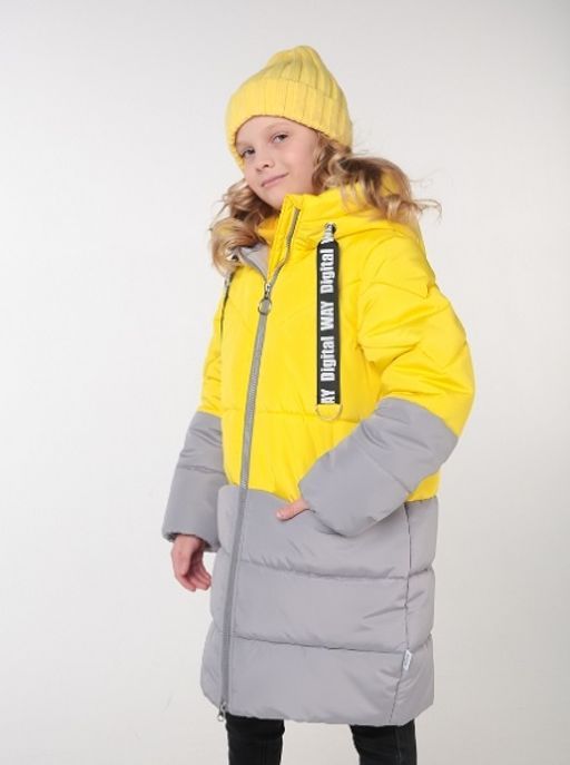 Пальто детское Boom 101435_BOG, желтый, 140