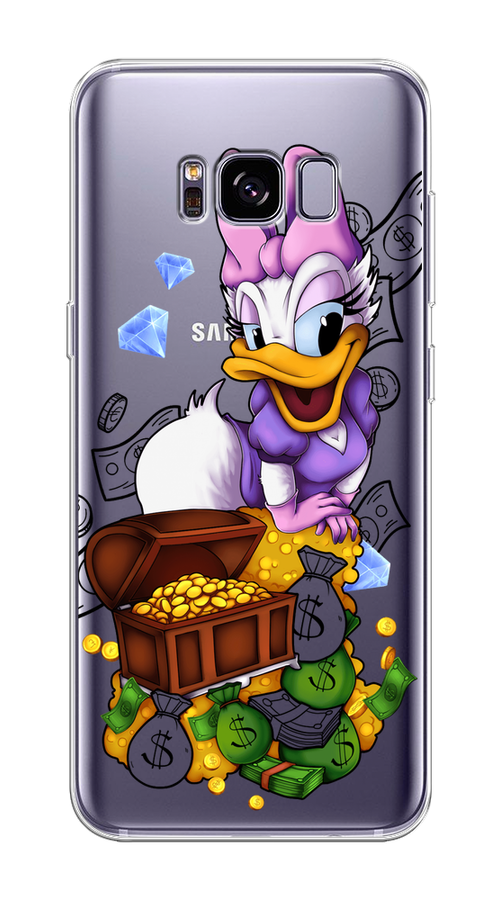 

Чехол на Samsung Galaxy S8 Plus "Rich Daisy Duck", Коричневый;белый;фиолетовый, 24850-6