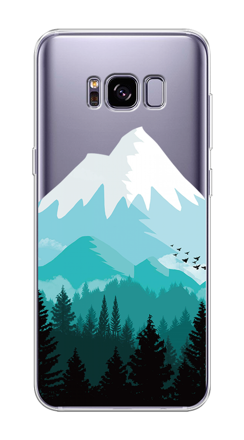 

Чехол на Samsung Galaxy S8 Plus "Синяя снежная гора", Белый;голубой, 24850-2