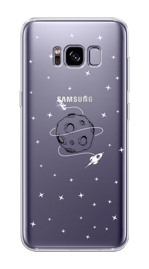 

Чехол на Samsung Galaxy S8 Plus "Полет вокруг луны", Белый;серый;черный, 24850-2
