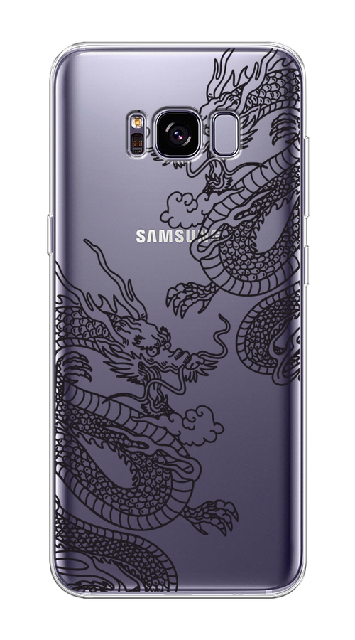 

Чехол на Samsung Galaxy S8 Plus "Два китайских дракона", Серый;черный, 24850-1
