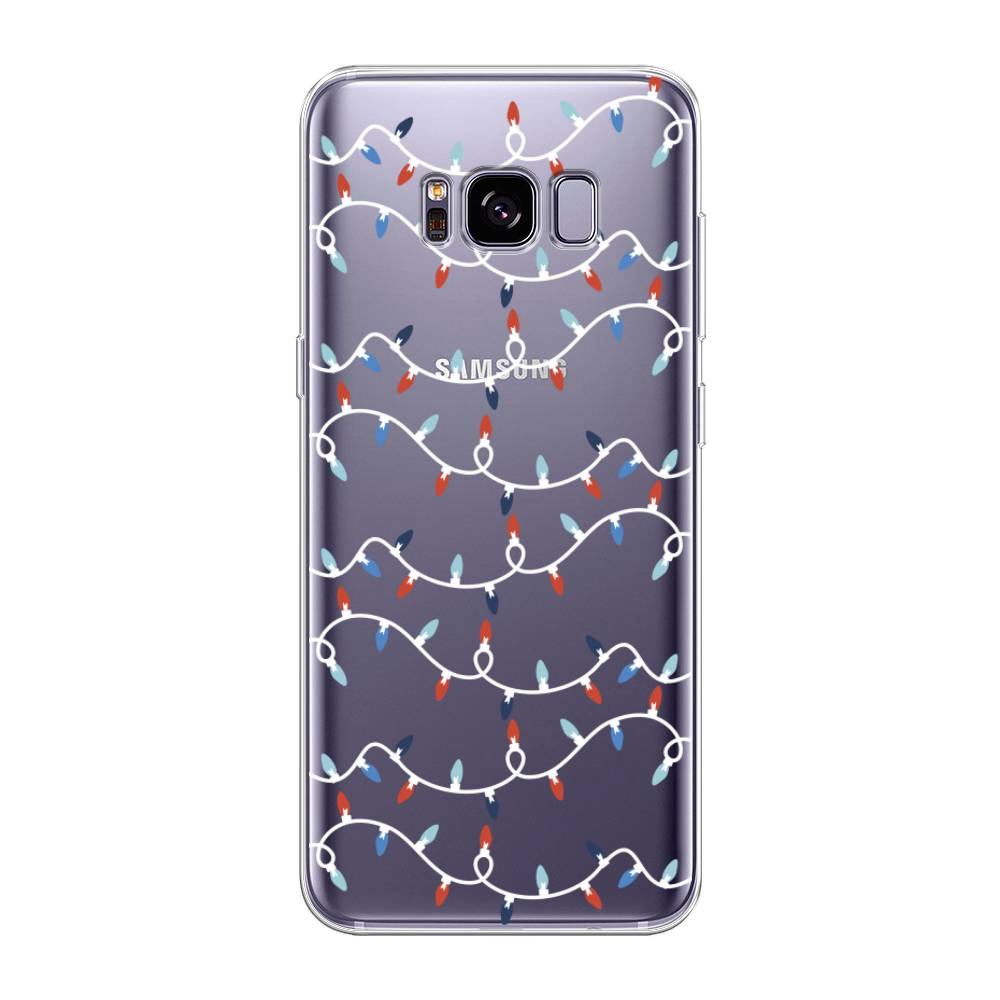 

Чехол на Samsung Galaxy S8 Plus "Разноцветная гирлянда", Белый;красный;синий, 24850-5