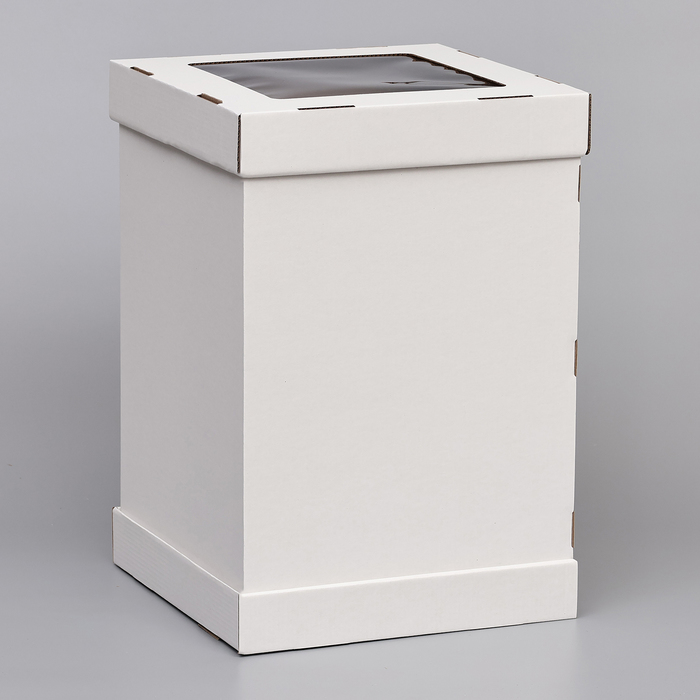 

Коробка под торт, 30 х 30 х 45 см, Белый