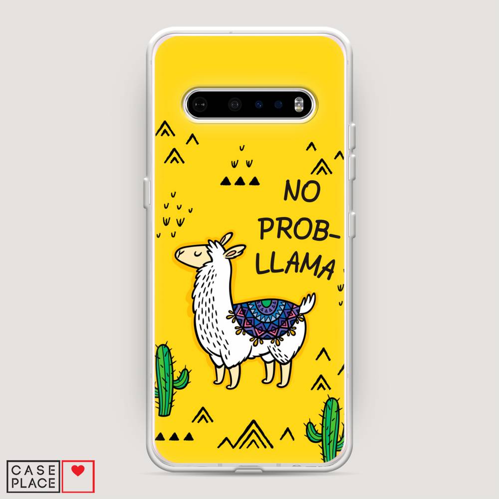 

Чехол Awog на LG V60 ThinQ 5G "No probLLama", Желтый;черный;синий, 84250-2