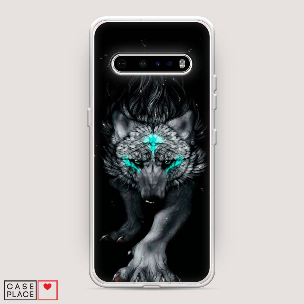 

Чехол Awog на LG V60 ThinQ 5G "Волшебный волк", Черный;серый, 84250-2
