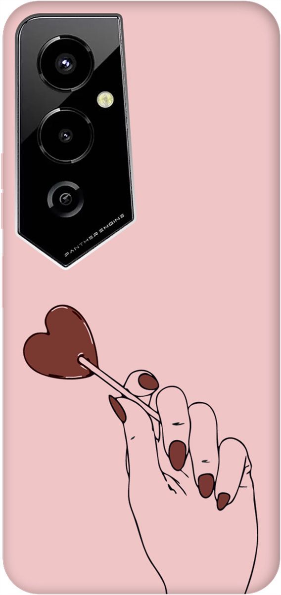 

Чехол на Tecno Pova 4 Pro с принтом "Heartbreaker" розовый, Розовый;черный, 158115