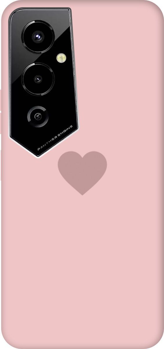 

Чехол на Tecno Pova 4 Pro Silky Touch Premium с принтом "Heart" розовый, 158115