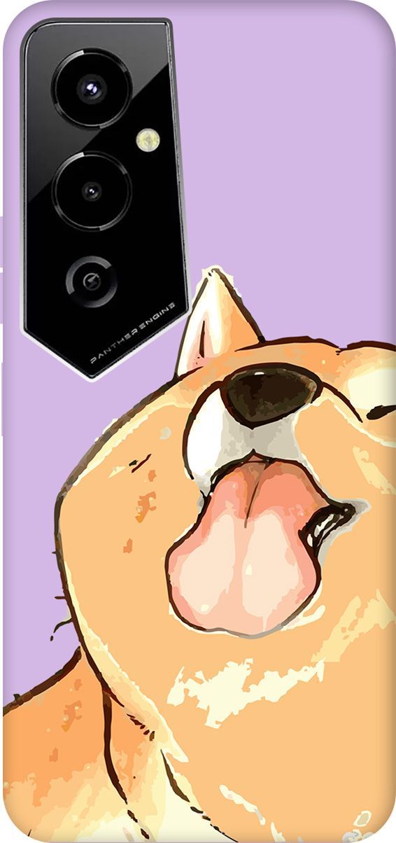 

Чехол на Tecno Pova 4 Pro с принтом "Shiba" сиреневый, Фиолетовый;бежевый, 158116