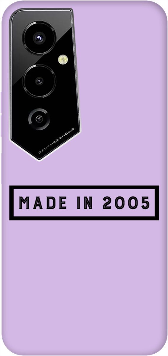 

Чехол на Tecno Pova 4 Pro с принтом "2005" сиреневый, Фиолетовый;черный, 158116