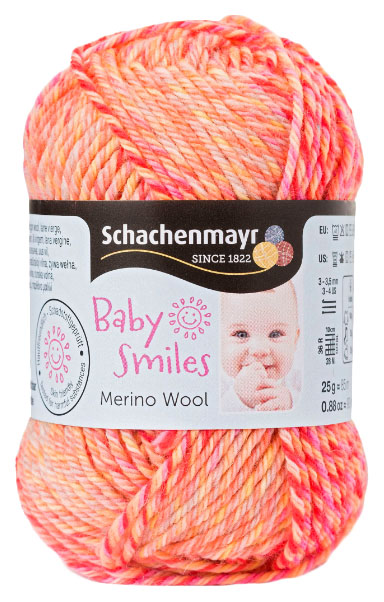 

Пряжа Schachenmayr 9807396 Merino Wool Baby Smiles (01081, rot color), Merino Wool