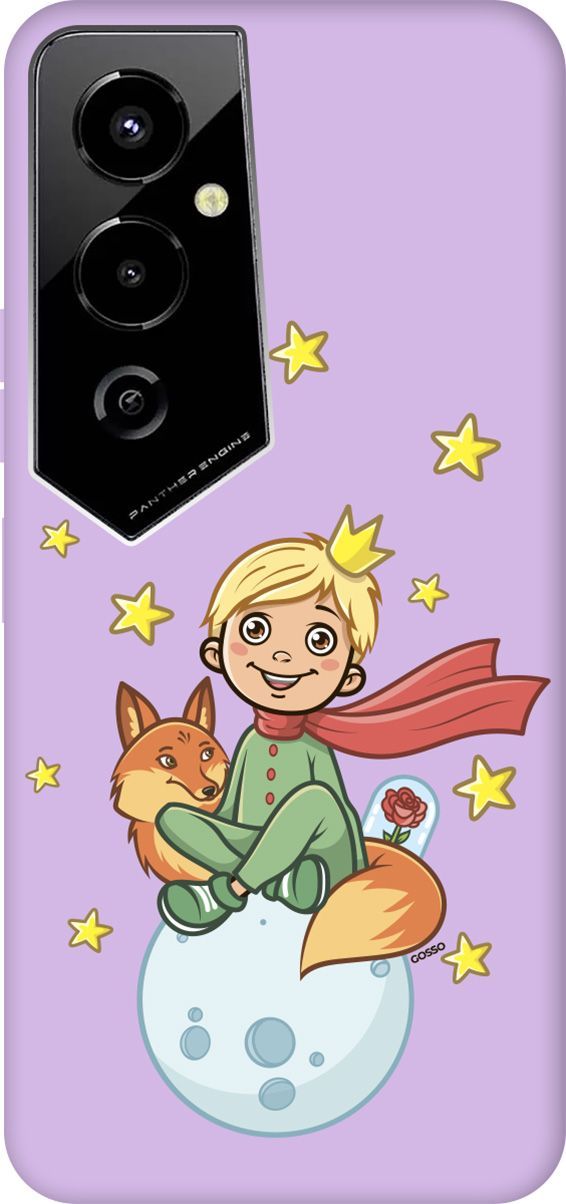 

Чехол на Tecno Pova 4 Pro с принтом "Little Prince" сиреневый, Фиолетовый;бежевый, 158115