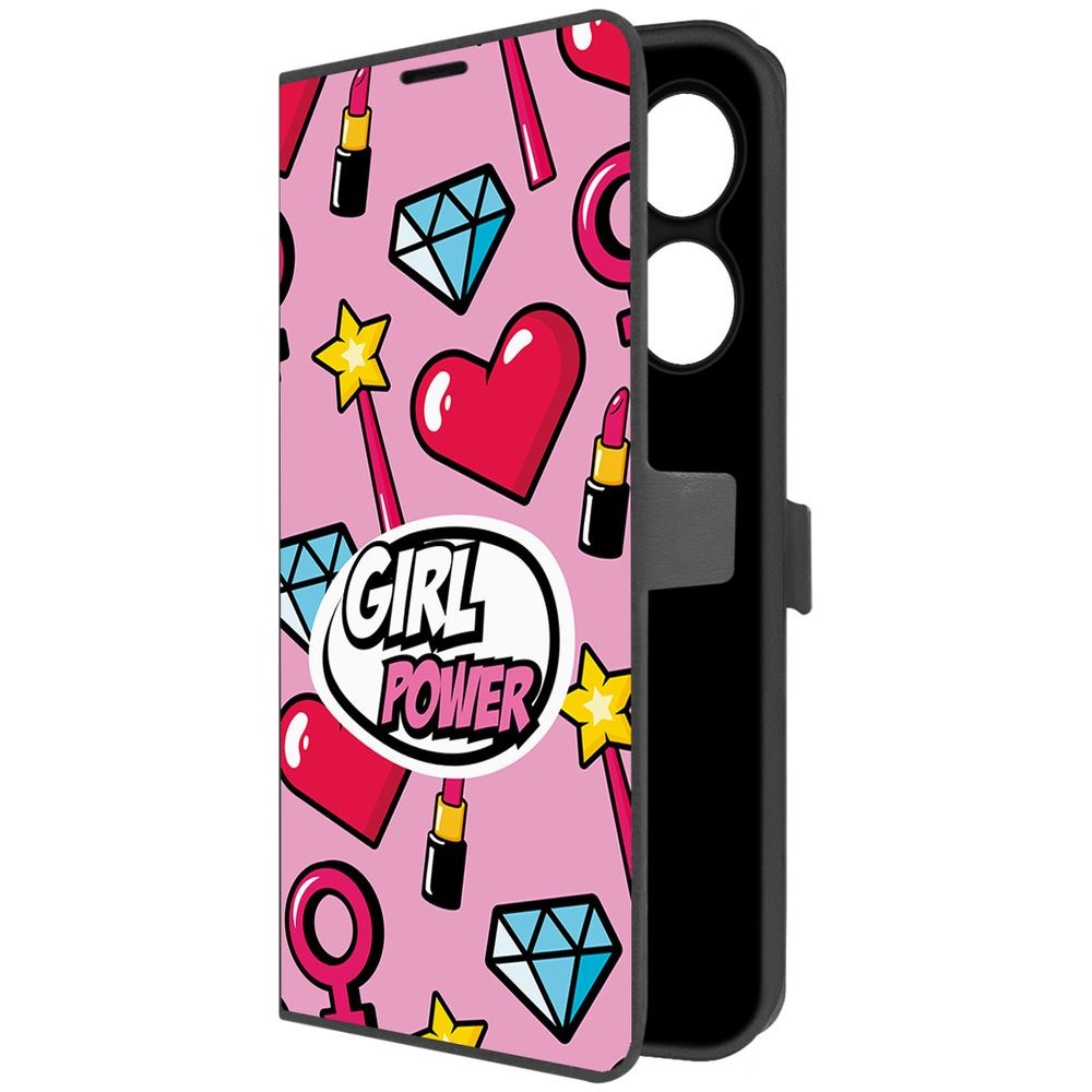 

Чехол-книжка Krutoff Eco Book для TECNO Spark 20 Girl Power (черный)
