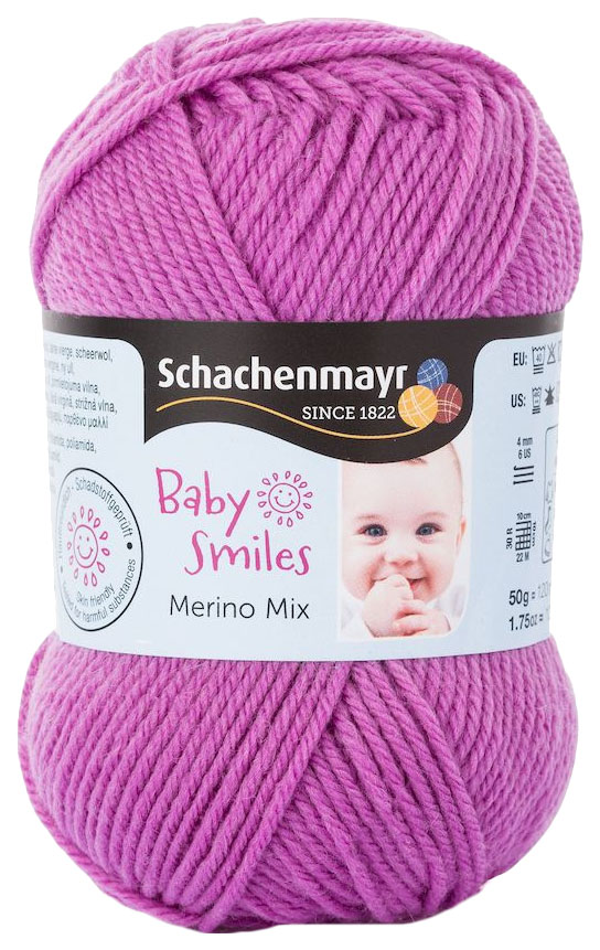 фото Пряжа schachenmayr 9807561 merino mix baby smiles (01047, orchidee)