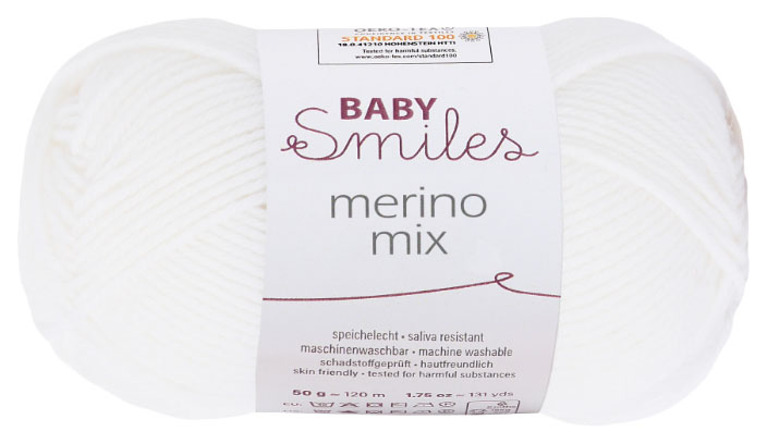 фото Пряжа schachenmayr 9807561 merino mix baby smiles (01001, weiss)