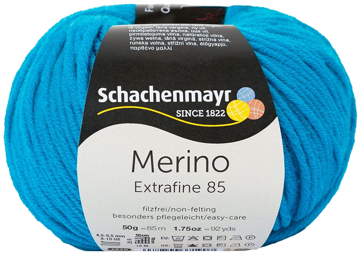 

Пряжа Schachenmayr 9807554 Merino Extrafine 85 (00268, capri), Синий, Merino Extrafine 85