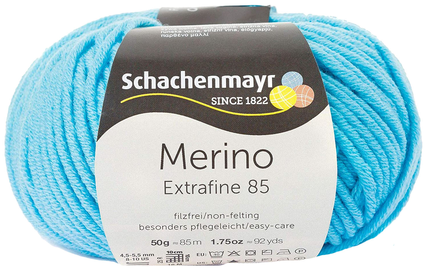 

Пряжа Schachenmayr 9807554 Merino Extrafine 85 (00265, pool), Бирюзовый, Merino Extrafine 85