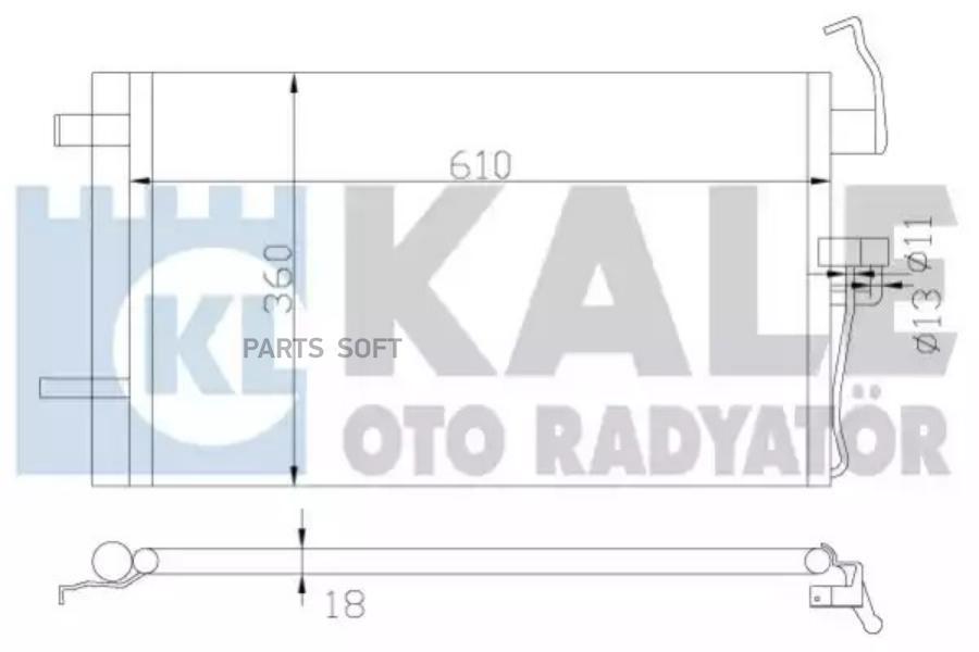 Радиатор кондиционера HYUNDAI COUPE/ ELANTRA/ LANTRA II KALE 379400