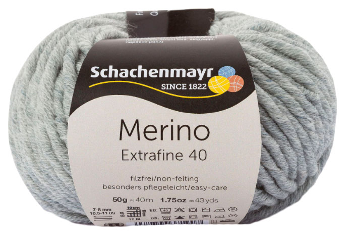 фото Пряжа schachenmayr 9807555 merino extrafine 40 (00390, hellgrau meliert)