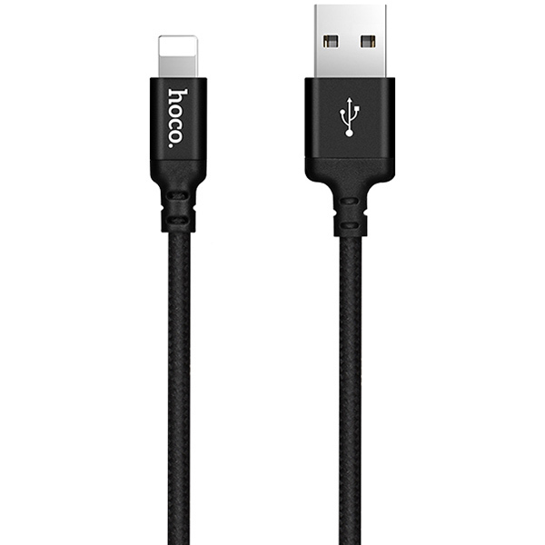 фото Кабель usb для apple lightning hoco x14 1м черный