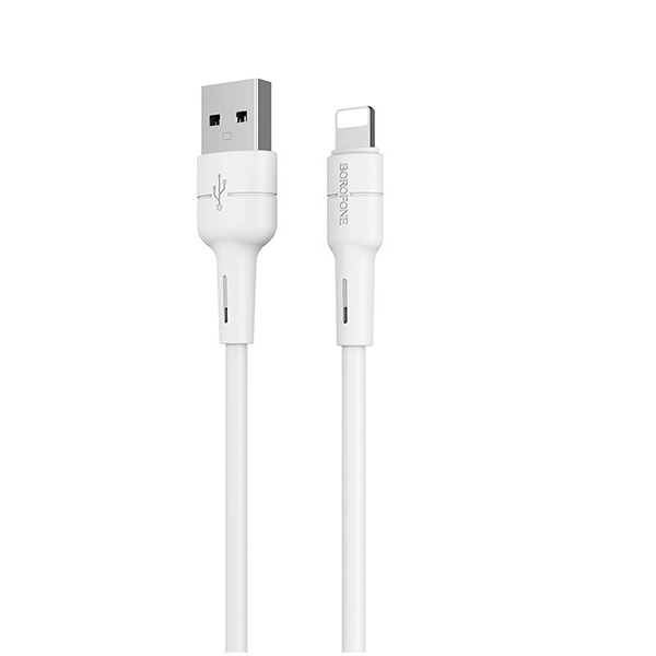 фото Кабель usb для apple lightning borofone bx30 tpu 1м белый