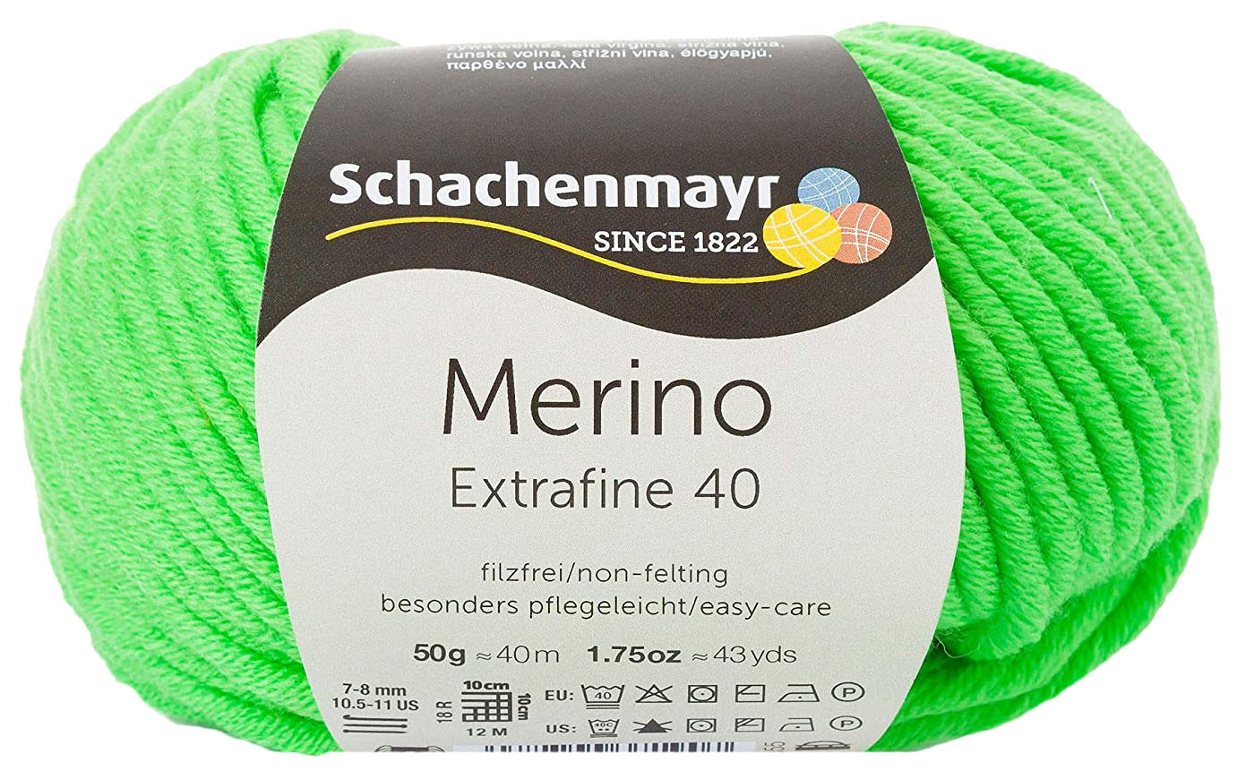 

Пряжа Schachenmayr 9807555 Merino Extrafine 40 (00370), Зеленый, Merino Extrafine 40