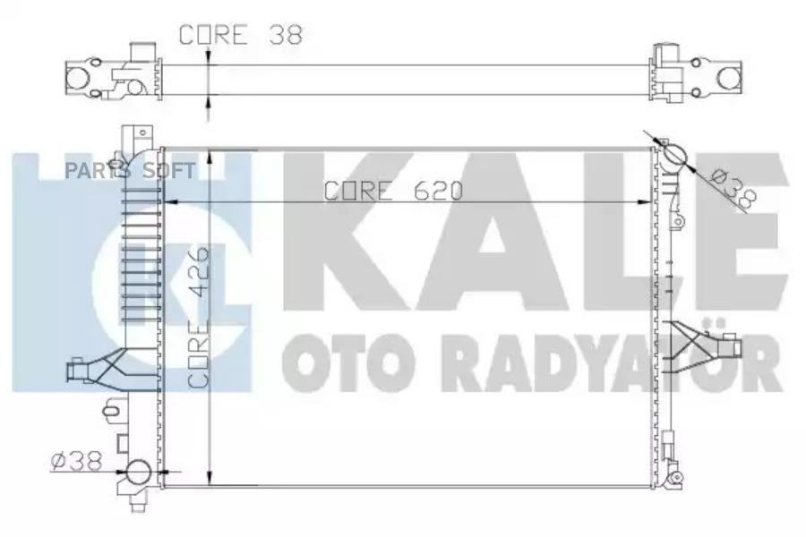 Радиатор двигателя VOLVO S60 I/ S80 I/ V70 II/ XC70 CROSS COUNTRY KALE 367200