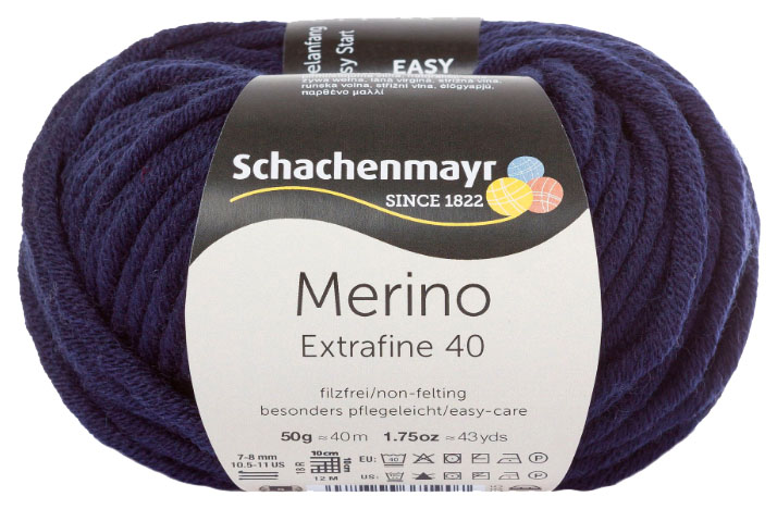 фото Пряжа schachenmayr 9807555 merino extrafine 40 (00350, marine)