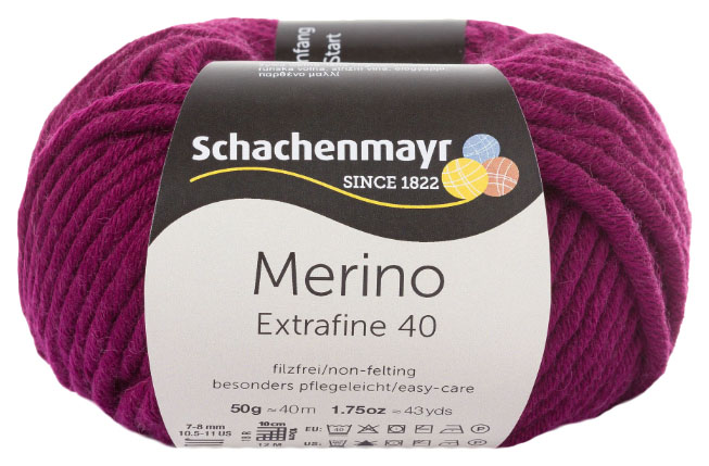 фото Пряжа schachenmayr 9807555 merino extrafine 40 (00333, burgund)