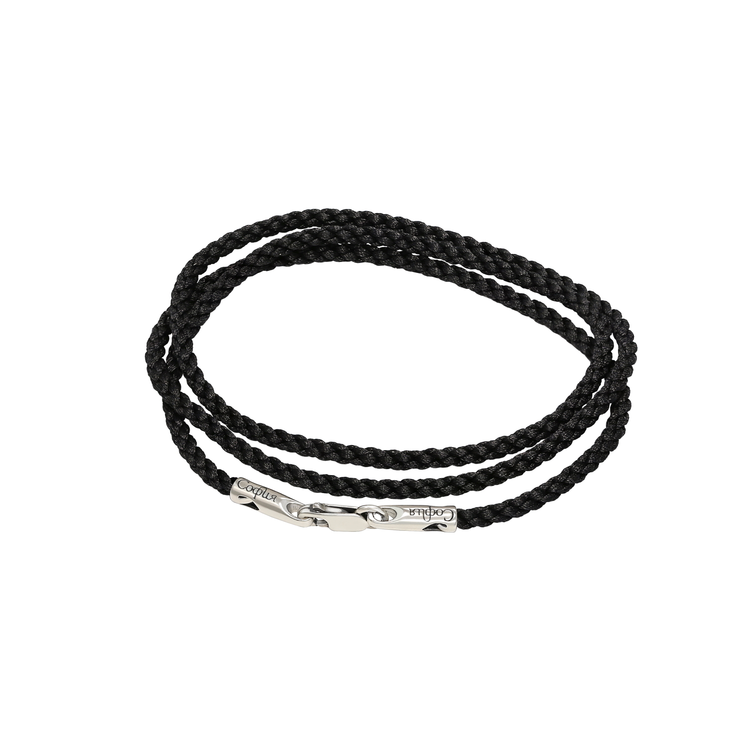 

Шнурок из серебра 50 см София 224, 224